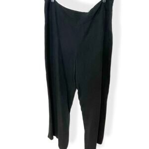 Anne Klein dress pants slacks trouser black silk 14